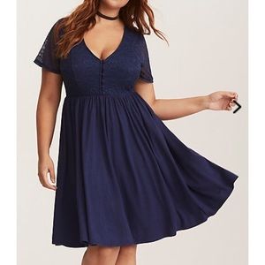 Torrid navy jersey dress size 2